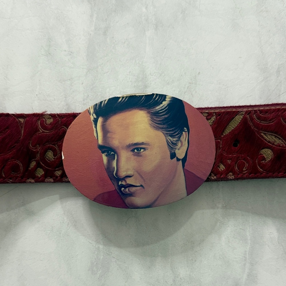 Limited edition Elvis Presley painted Buckle belt